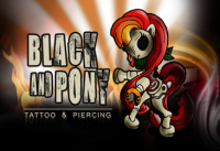 Dieses Bild zeigt das Logo des Unternehmens Black and Pony * Tattoo und Piercing